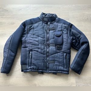 TOMMY HILFIGER JEANS VINTAGE MENS DEEP BLUE PUFFER BOMBER JACKET SIZE M